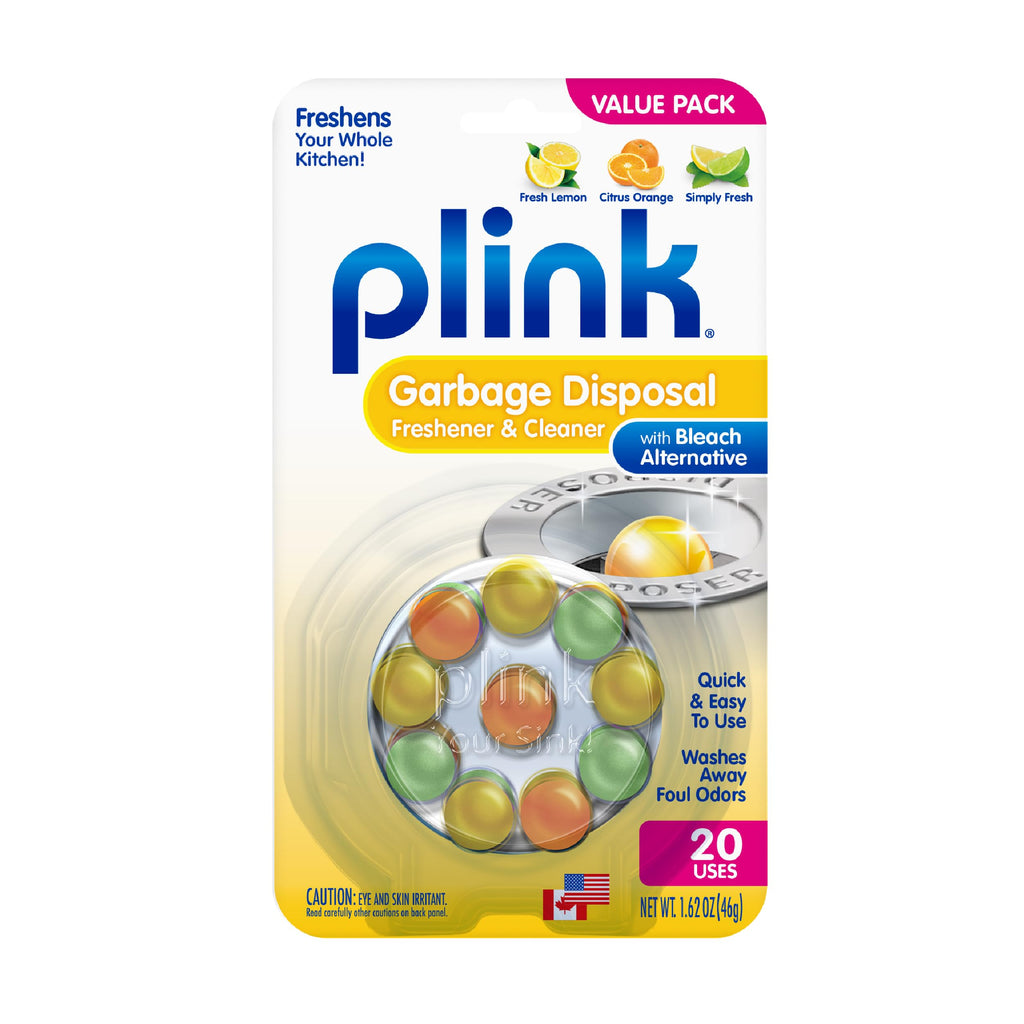 Plink Garbage Disposal Cleaner & Deodorizer, Citrus Freshener, 20 Count