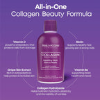 Rejuvicare Liquid Collagen Beauty Formula with Amino Acids, Protein and Biotin, Delicious Grape Flavor, Purple 16 oz ,32 servings