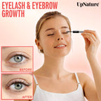 UpNature Castor Oil Eyelash & Eyebrow Growth Serum, USDA Organic, 2oz | Includes mascara wand & brow brush applicators - pure cold-pressed castor oil for lashes, eyebrows & hair growth