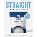 Naturally Mined Epsom Salt Bath and Foot Soak, Unscented Pure Magnesium Sulfate, 5lb
