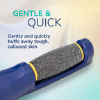 Dr. Scholl's Callus Remover Electronic Foot File, Electric Hard Skin Removal for Feet, Effortless Soft Smooth Skin in Minutes, Perfect for Travel, for Women & Men, AAA Batteries Included