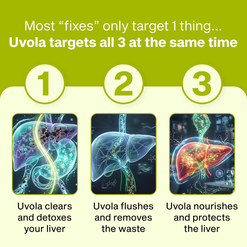 Uvola Milk Thistle Liver Detox - 100% Natural Vegan Support - 60 Capsules | Official Brand, Silymarin, 8 In 1 Blend, Non-GMO, Gluten-Free, Soy-Free, Antioxidant Support, Health Detox