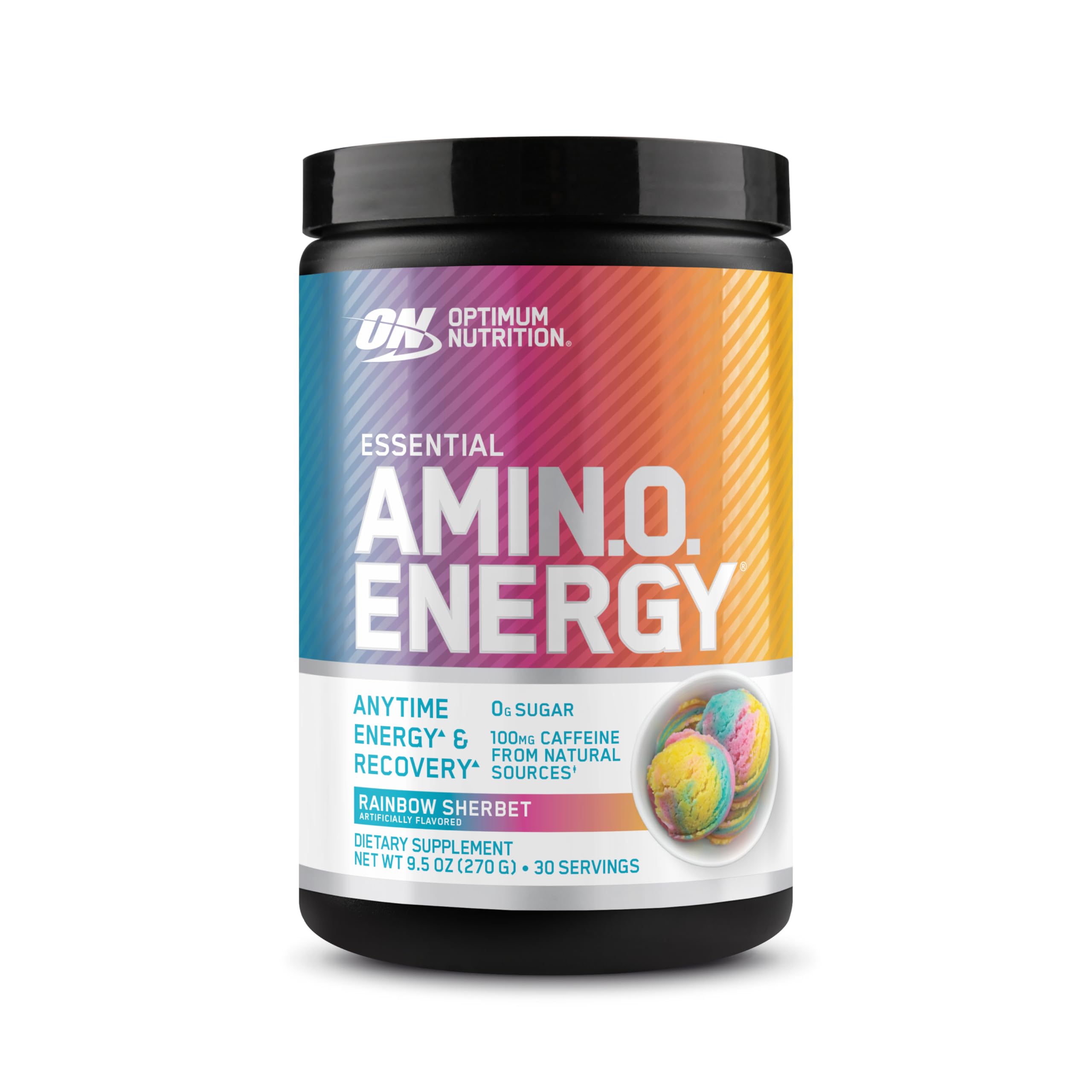 Buy now Optimum Nutrition Amino Energy - Pre Workout with Green Tea, BCAA, Amino Acids, Keto Friendly, Green Coffee Extract, Energy Powder - Blue Raspberry, 30 Servings (Packaging May Vary) Rainbow Sherbet 9.5 Ounce (Pack of 1) at indiglob india