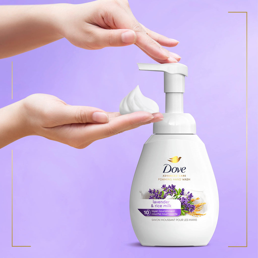 Buy now Dove Lavender & Rice Milk Protects Skin from Dryness, Foaming Hand Wash More Moisturizers than the Leading Ordinary Hand Soap, 10.1 oz at indiglob india