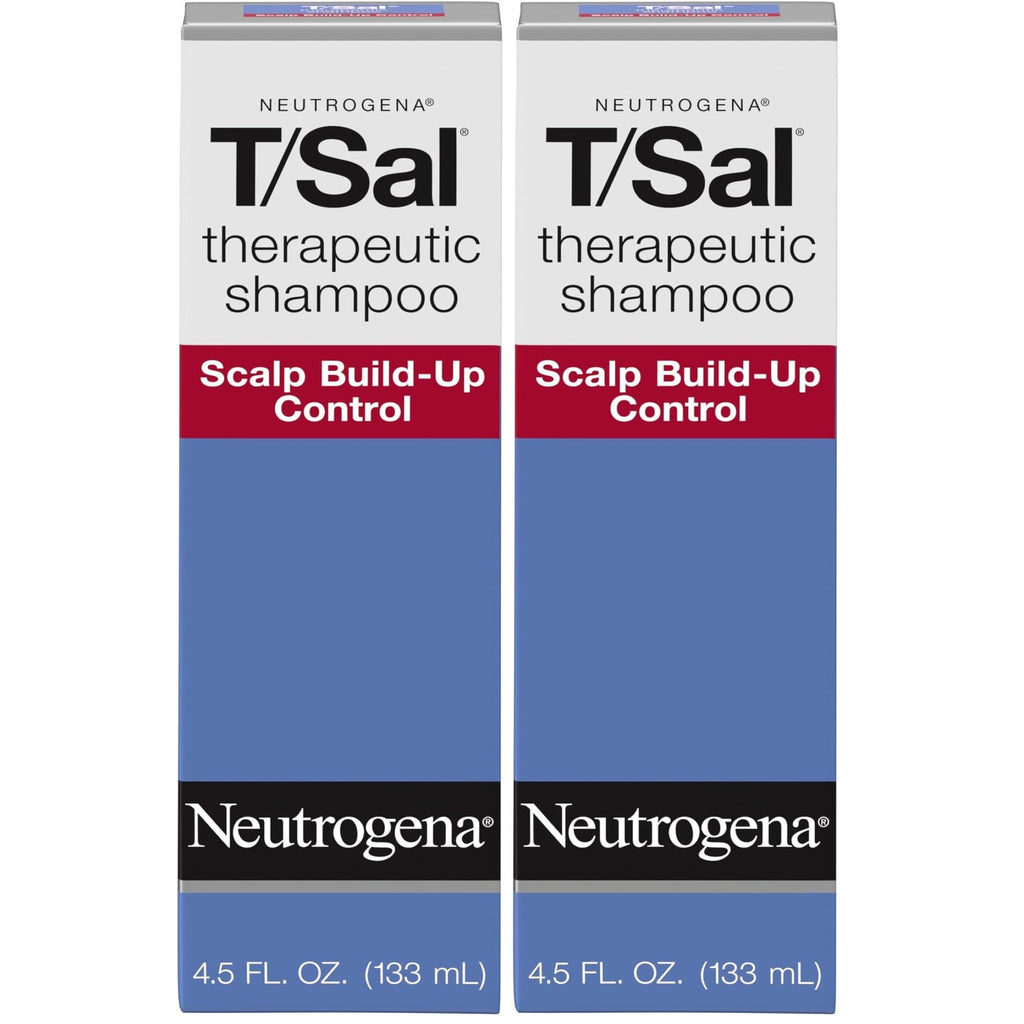 Neutrogena T/Sal Therapeutic Dandruff Shampoo, Scalp Build-Up Control, 3% Salicylic Acid,Psoriasis Treatment, Seborrheic Dermatitis Shampoo, Clears Flakes, Fragrance Free, 4.5 fl oz