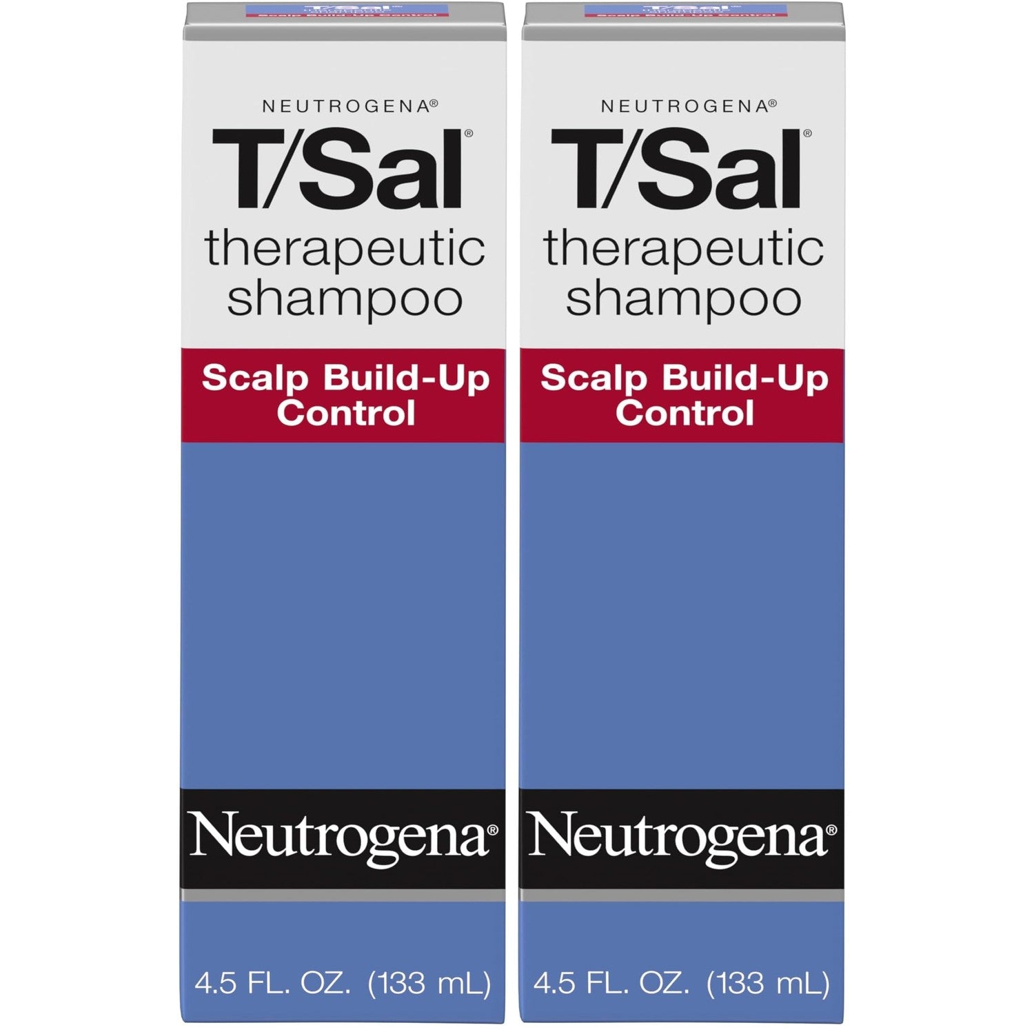 Neutrogena T/Sal Therapeutic Dandruff Shampoo, Scalp Build-Up Control, 3% Salicylic Acid,Psoriasis Treatment, Seborrheic Dermatitis Shampoo, Clears Flakes, Fragrance Free, 4.5 fl oz