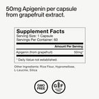 Momentous Apigenin Supplement Capsules, 50mg per Serving | Supports Sleep Quality & Relaxation, NSF Certified for Sport, Non-GMO & Gluten-Free, Cognitive Wellness Formula (60 Servings)