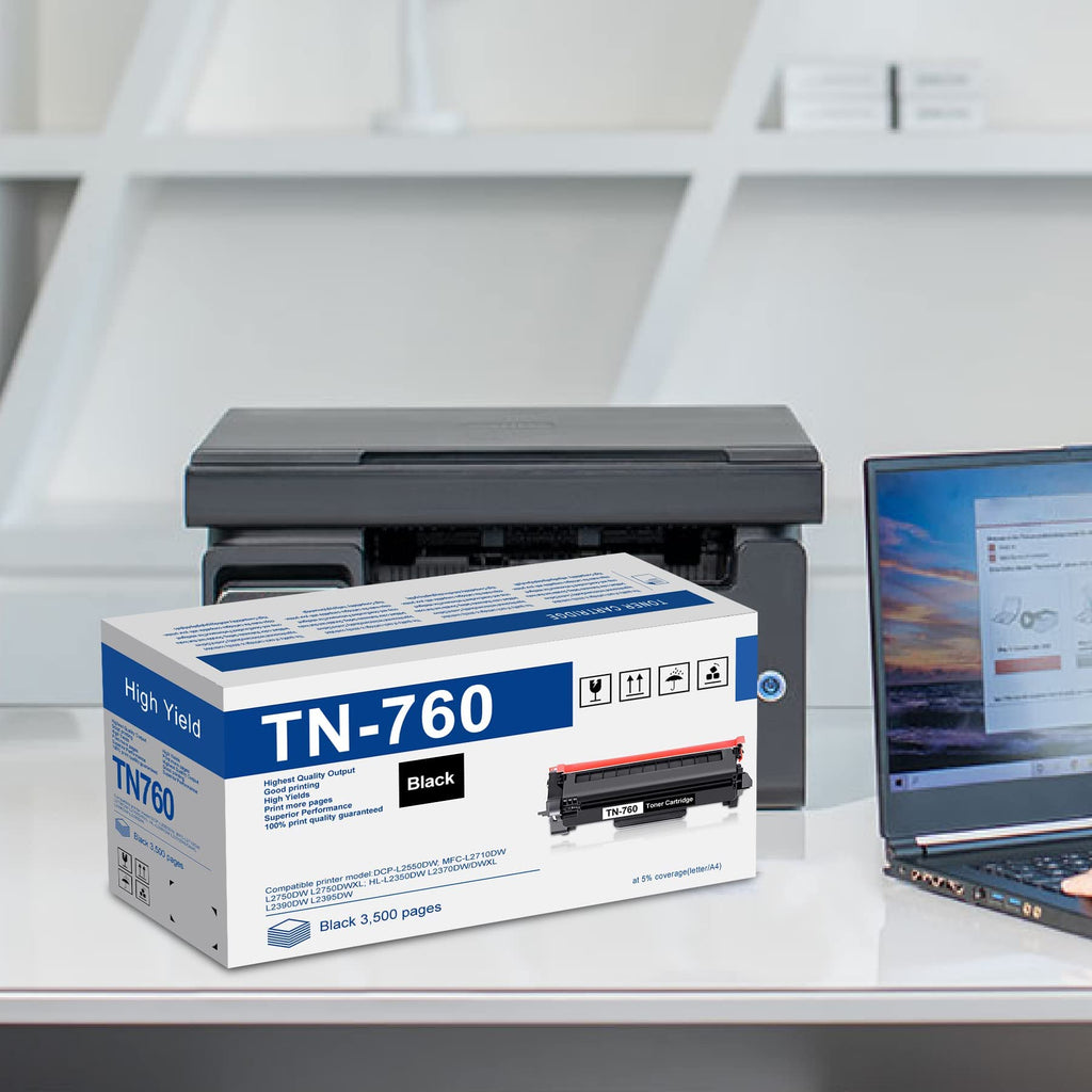 TN-760 High-Yield Black Toner Cartridge Twin Pack, TN-760 2PK