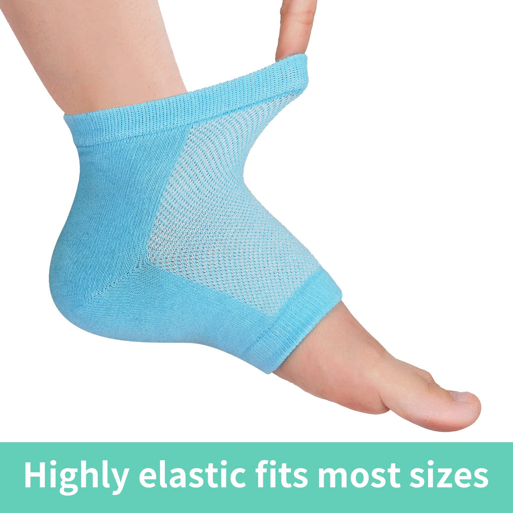 Vaincre 4 Pairs Toeless Gel Heel Socks for Women Overnight Foot Repair