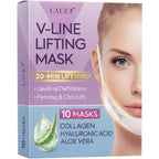 V Shaped Contouring Face Mask Line Shaping Lifting Belt Neck Reduction Jawline Lift Tape Enhancer Firming Chin Up Collagen Hyaluronic Acid Aloe Vera