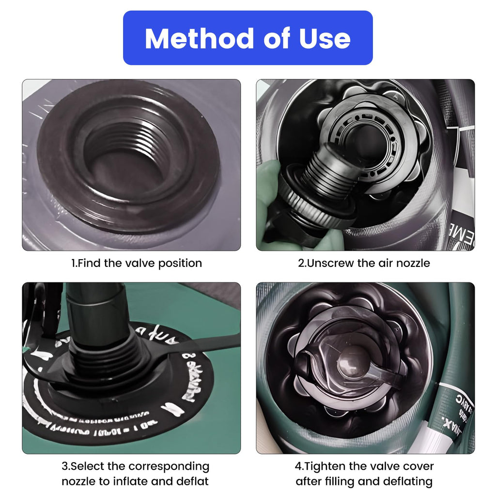 24mm Inflatable Boat Air Valve, One-Way Inflation Boston Valve Replacement