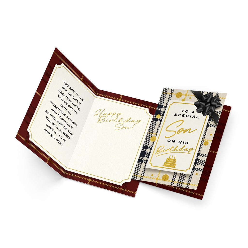 Prime Greetings Birthday Card For Son, Made in America, Packaged in Protective Mailer. Eco-Friendly, Thick Card Stock with Premium Envelope 5in x 7.75in