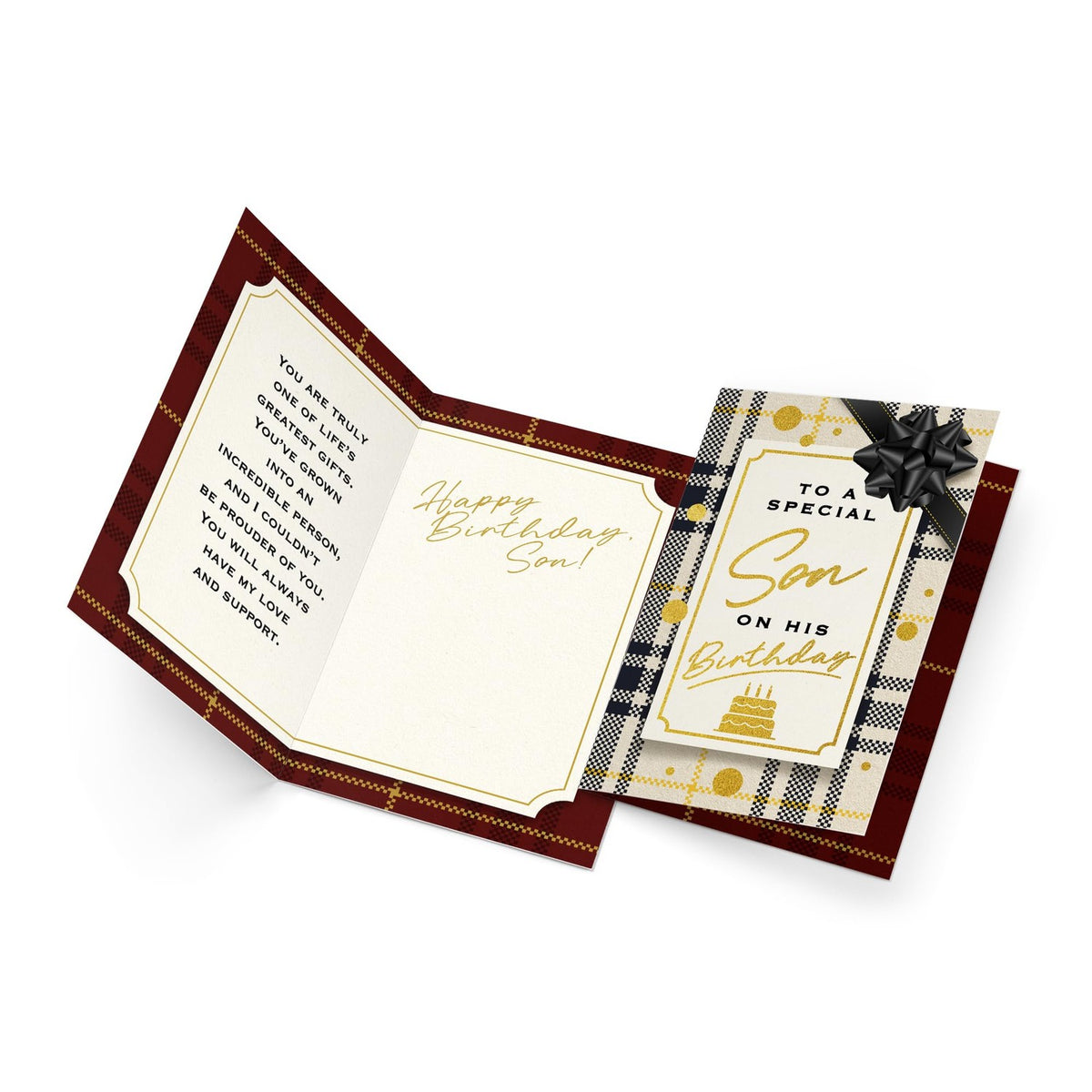Prime Greetings Birthday Card For Son, Made in America, Packaged in Protective Mailer. Eco-Friendly, Thick Card Stock with Premium Envelope 5in x 7.75in