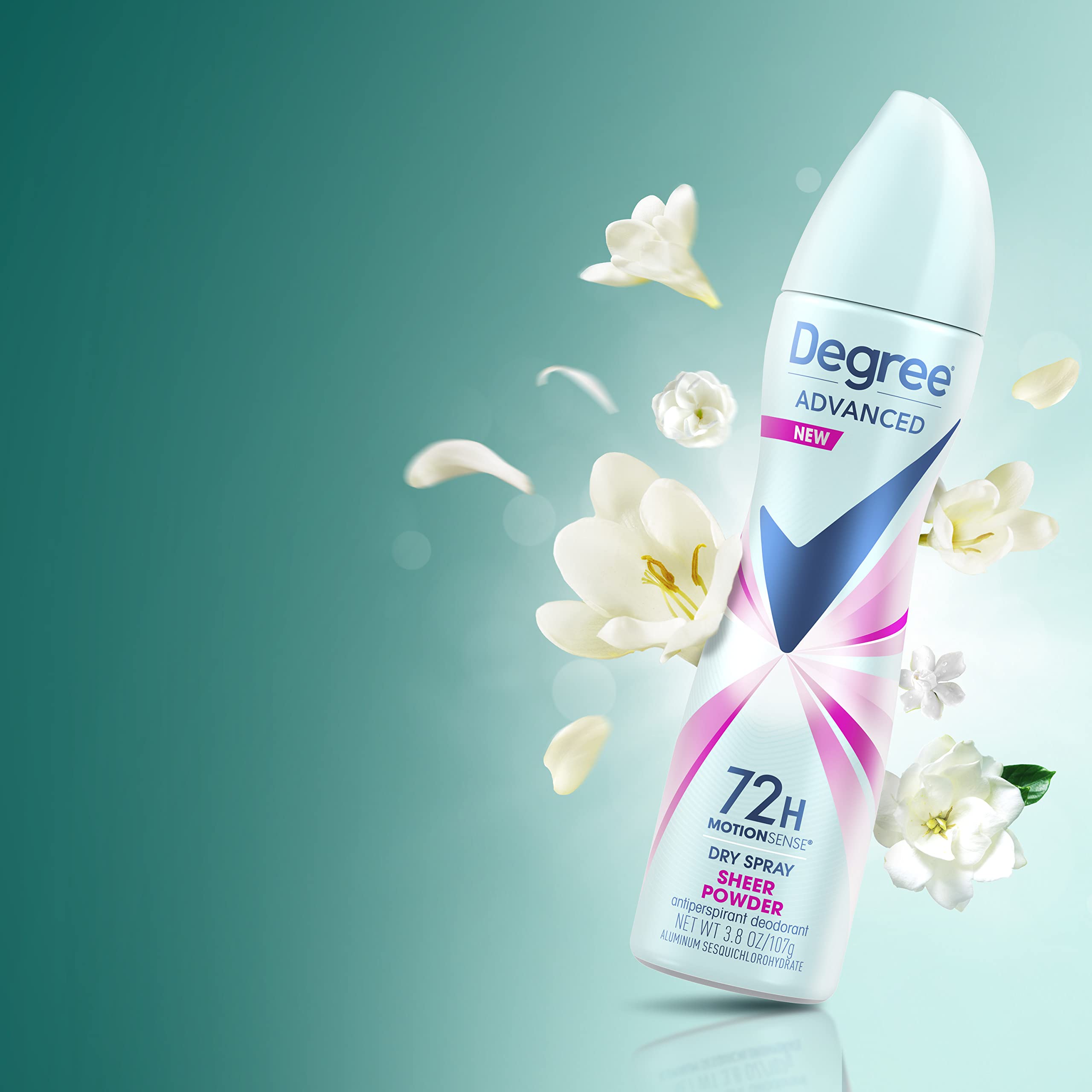 Degree Advanced Antiperspirant Dry Spray Sweat and Odor 3 Pack 3.8 oz | 72-Hour Sweat and Odor Protection For Women With Body Heat Activated® Technology