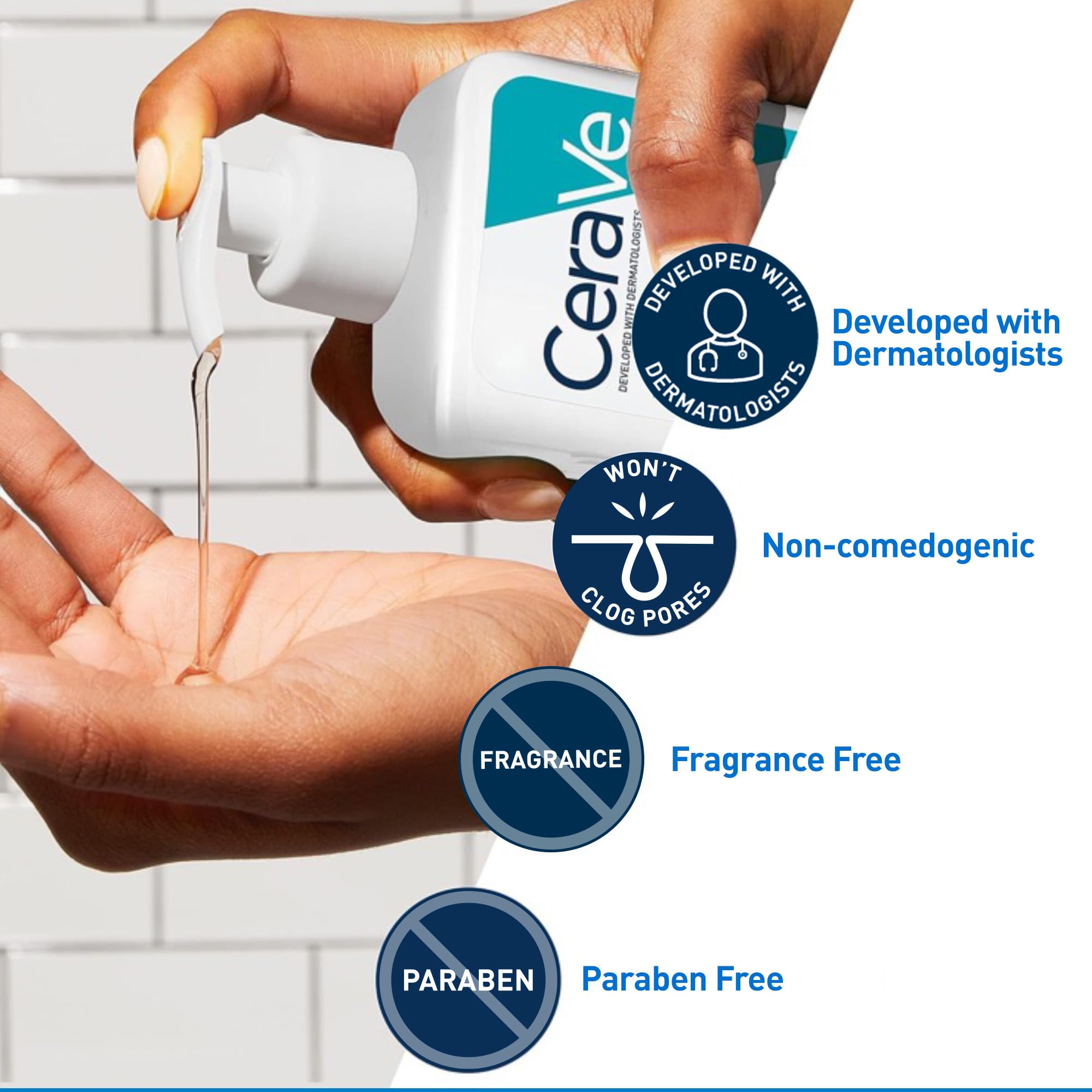 CeraVe Acne Control Cleanser, Face Wash with 2% Salicylic Acid, 8 oz | Skin Care with Niacinamide, Acne Face Wash, Acne Treatment For Face, Ceramides, Fragrance Free, Gentle, Oil Absorbing Clay