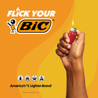 BIC Maxi Pocket Lighters, Reliable 8-Pack, Long-Lasting, All-Black