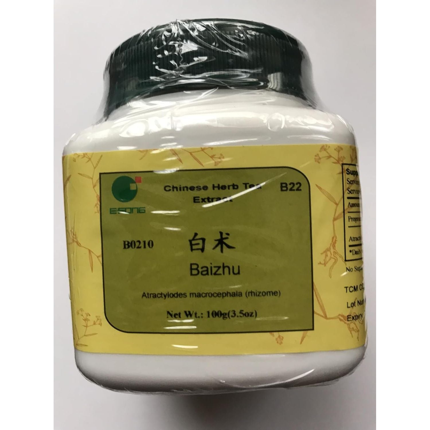 Buy now Bai Zhu - Bai-zhu Atractylodes Rhizome, 100 Grams,(E-Fong) at indiglob india