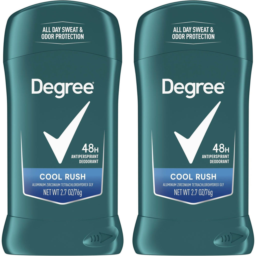 Degree Men Original Antiperspirant Cool Rush Twin Pack Sweat 2 Pack 2.7 oz | 48-Hour Sweat & Odor Protection for Men