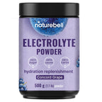NatureBell Electrolytes Powder No Sugar, 500g (76 Servings) | Keto Fast Hydration Powder, Carnivore-Friendly Electrolyte – 1,000mg High Potassium, Minerals, & Coconut Water – Concord Grape Flavor