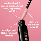 e.l.f. Lash 'N Roll Mascara, Black | Curling Mascara For Visibly Lifted Lashes, Lifts & Separates Lashes. Long-Lasting Formula, Vegan & Cruelty-Free