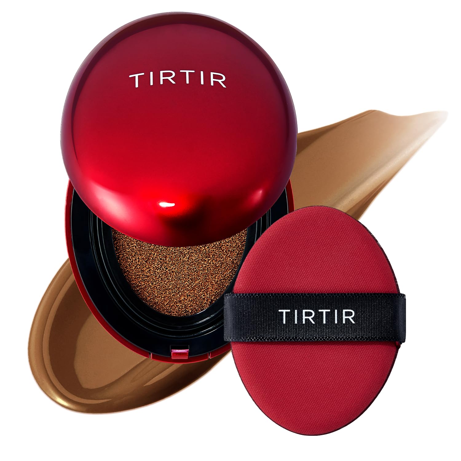 Buy now TIRTIR Mask Fit Red Cushion Foundation | Full coverage, Weightless, Skin fit, Satin Glow Finish, Korean Makeup BB Foundation, beauty, Tattoo cover up, Buildable (#21N Ivory, 0.63 Fl Oz) 45W Chestnut 0.63 Fl Oz (Pack of 1) at indiglob india