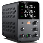 Buy now DC Power Supply Variable, Bench Power Supply with Encoder Adjustment Knob, Output Enable/Disable Button, Adjustable Power Supplies with USB Quick-Charge, Short Circuit Alam (30V 10A Black) at indiglob india