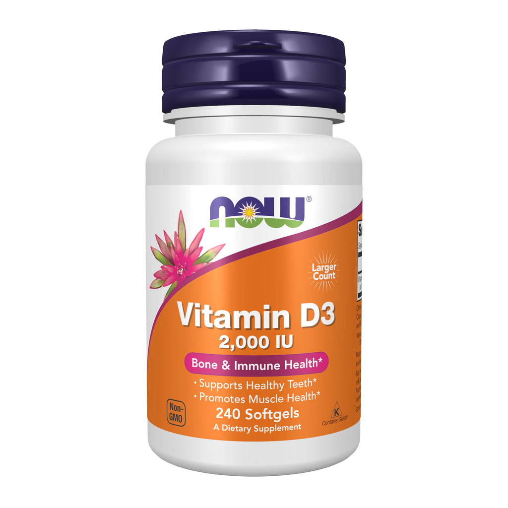 NOW Foods Supplements, Vitamin D-3 50,000 IU Softgels, 50 softgels