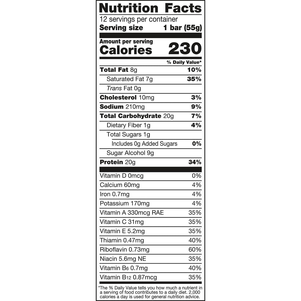 FULFIL Chocolate Chocolate Chip Flavored Protein Bars, 1.94 oz (12 Count)
