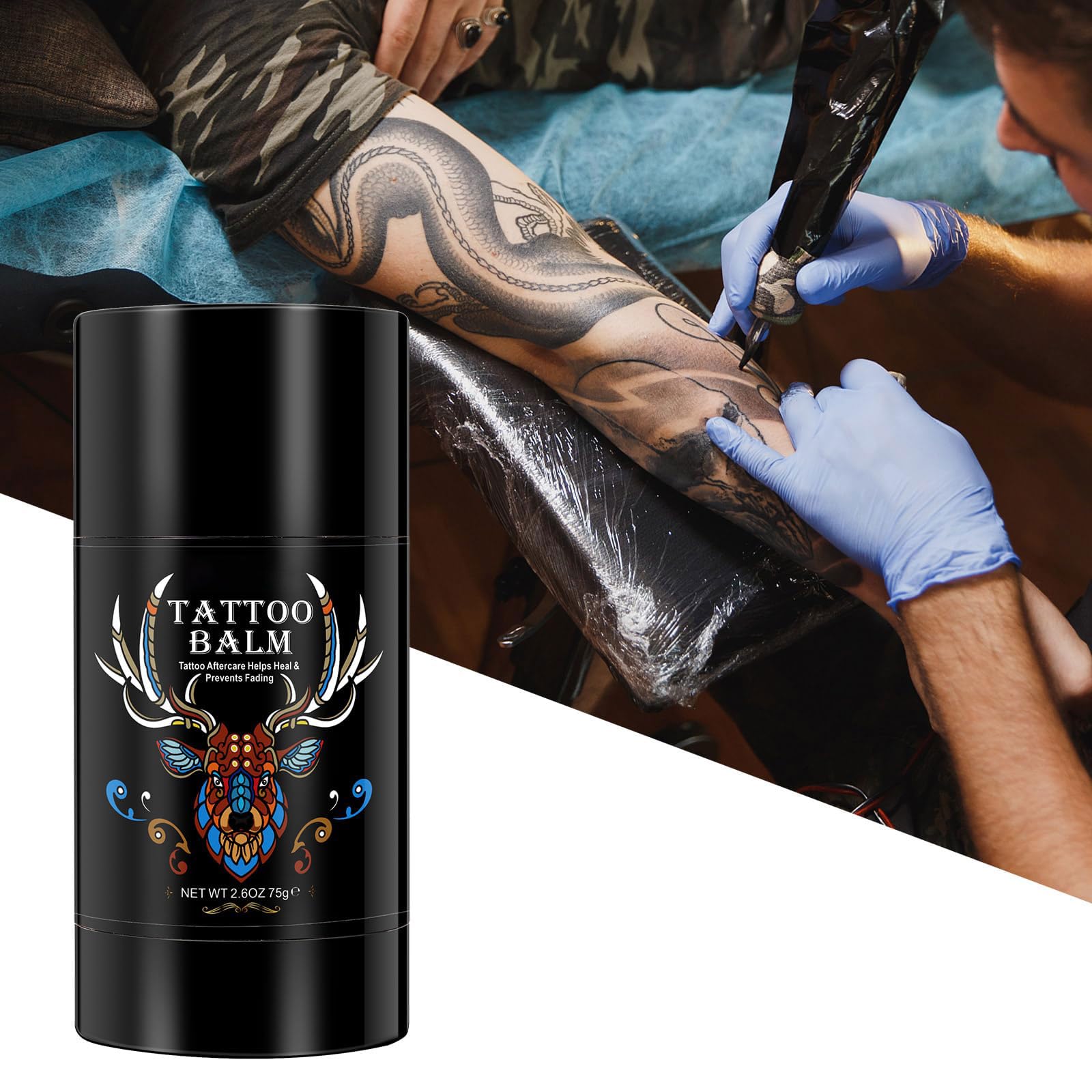 2pack Tattoo Aftercare Butter Balm, 2.6 oz, Old & New Tattoo Moisturizer Healing Brightener for Color Enhance, Natural Tattoo Cream
