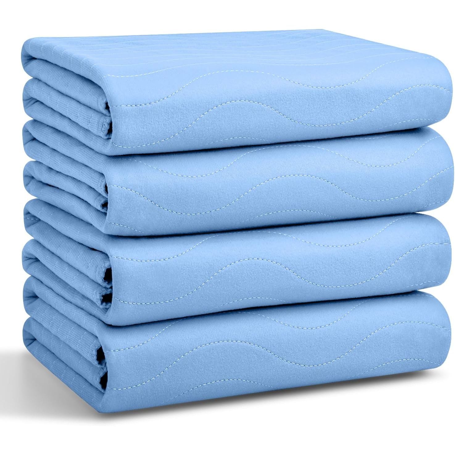 Buy now Heavy Absorbency Bed Pads, Washable and Reusable Incontinence Underpads, 34"X52" (1 Pack), Waterproof Sheet and Mattress Protectors 34x36 Inch (Pack of 4)-Blue at indiglob india