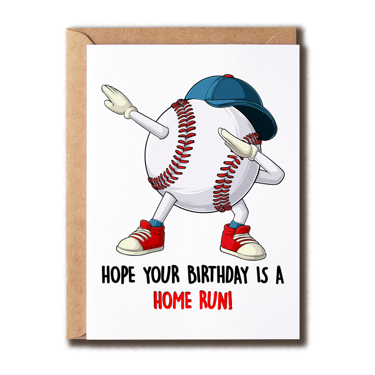 Hope Your Birthday Is A Home Run Card - Baseball Birthday Card - Card For Son Brother Boyfriend - Funny Baseball