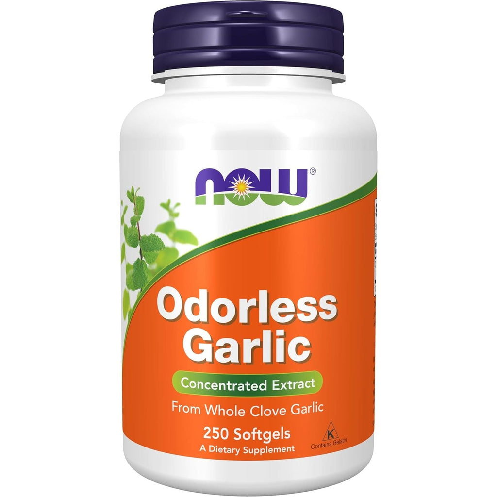Buy now NOW Foods Supplements, Odorless Garlic (Allium sativum), Concentrated Extract, 250 Softgels at indiglob india