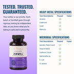 Live Conscious KSM-66 Ashwagandha Supplement w/L Theanine & AlphaWave - ZenWell Everyday Stress Relief, Cognitive, Brain Health - Ashwagandha for Men & Women - 60 Capsules