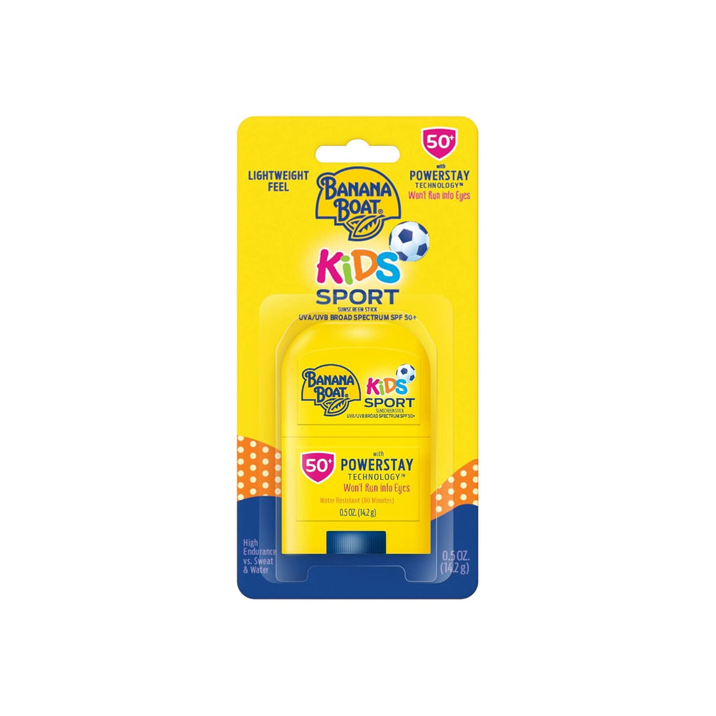 Buy now Banana Boat Sport Kids Sunscreen Stick SPF 50, 0.5oz | Travel Size Sunscreen for Kids, Childrens Sunblock SPF 50, Oxybenzone Free, 0.5oz Sunscreen Stick 0.5 Ounce (Pack of 1) at indiglob india