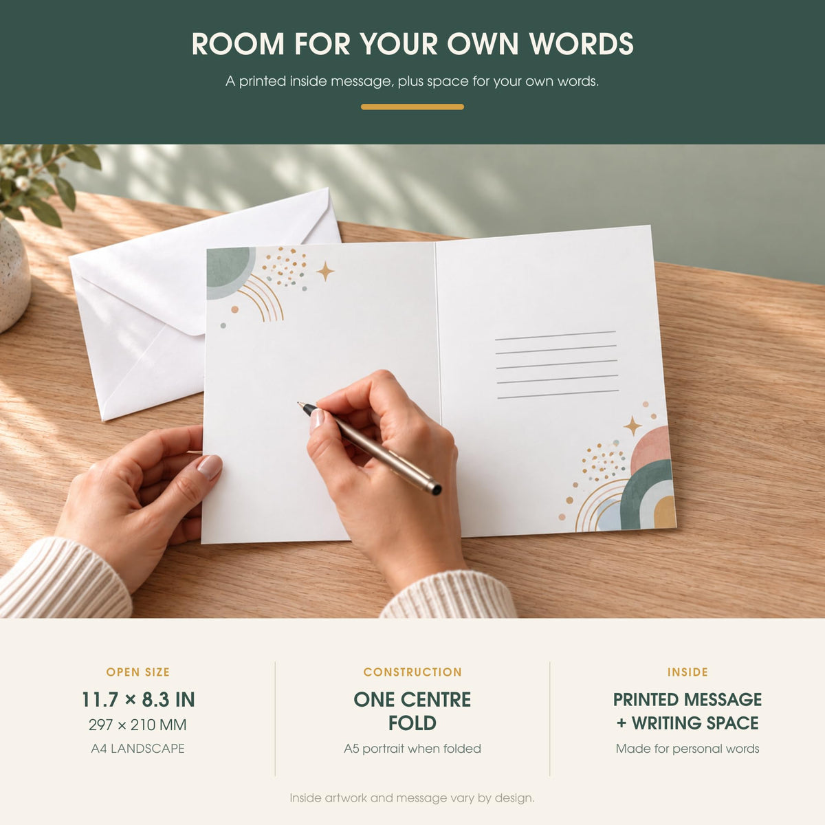 Wife Birthday Card With Printed Verse Premium A5 Size UK Made