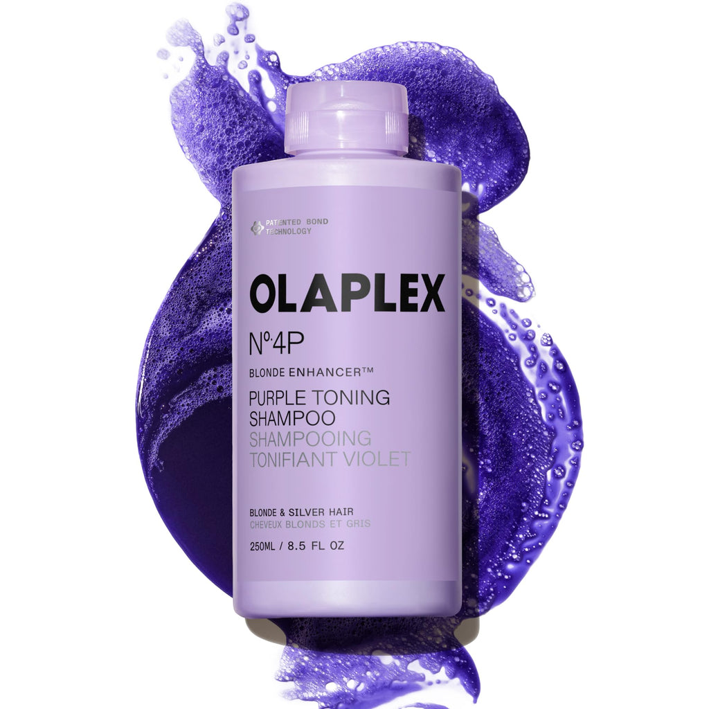 Olaplex N°.4P Blonde Enhancer Purple Shampoo | Toning Hair, 250 mL | For Blonde, Lightened & Grey Hair; Violet Toning Agents; Suitable for All Hair Textures