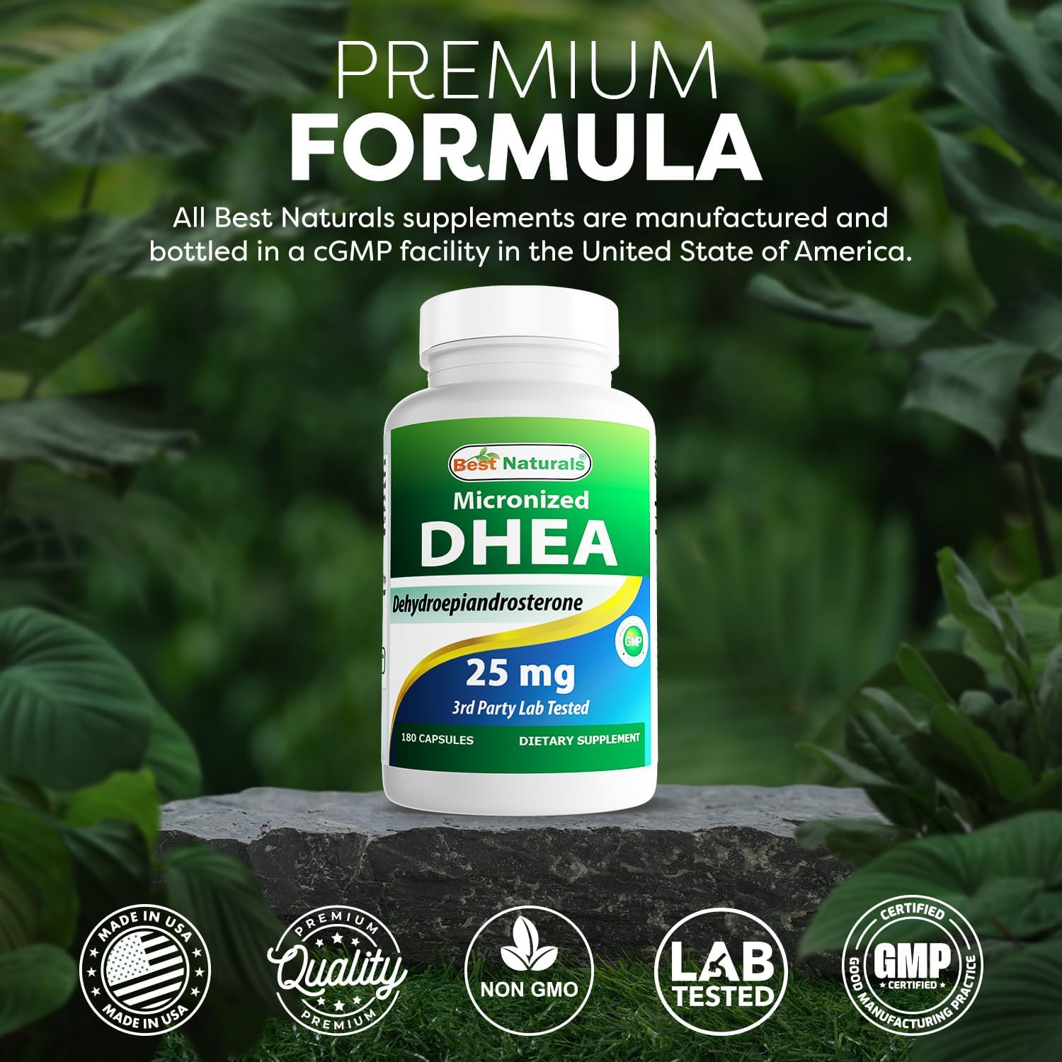 Buy now Best Naturals, Micronized DHEA 25 mg 180 Capsules at indiglob india