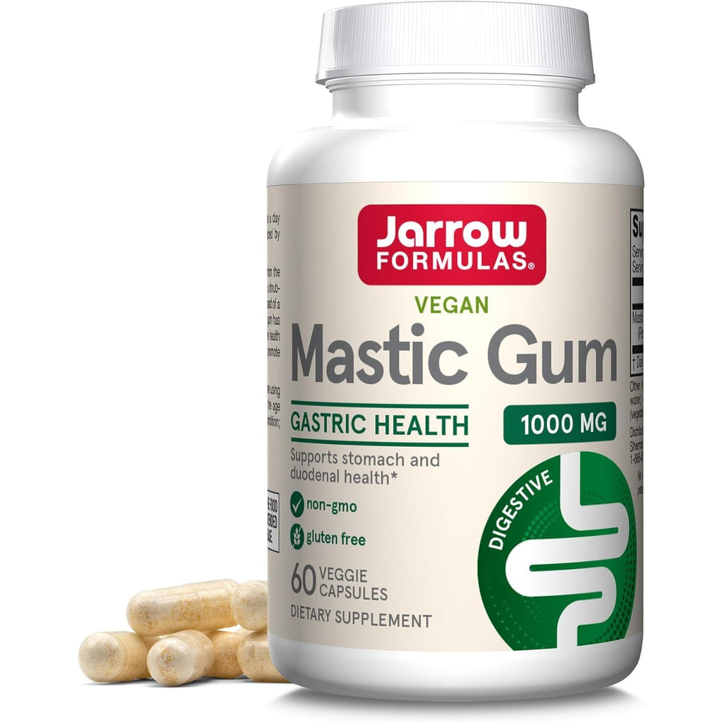Buy now Jarrow Formulas Mastic Gum 1000 mg - 60 Veggie Caps - Natural Formula Supporting Stomach, Duodenal & Oral Health - 30 Servings at indiglob india