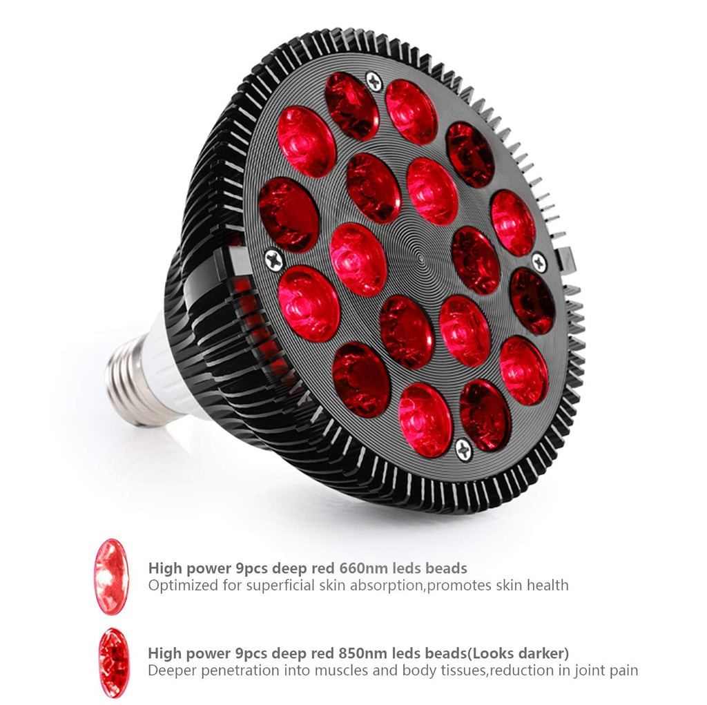Buy now Red Light Therapy Lamp, Facial Light Therapy 660nm & 850nm 18 LEDs Near Infrared Light Therapy Device for Face, Skin Health and Pain Relief at indiglob india