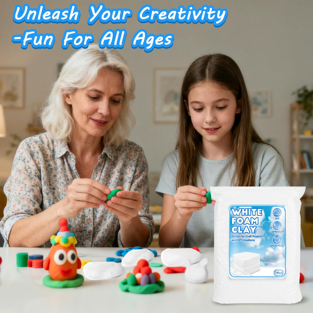 RAINFLOW White Foam Clay - Moldable Cosplay Foam Clay Soft Squishy