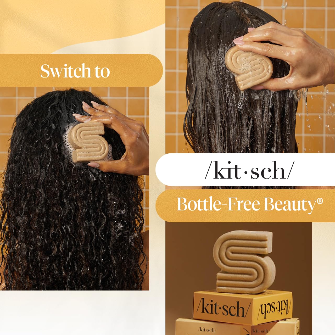 Buy now Kitsch Coconut Oil Shampoo Bar - Hydrate & Soften Dry Damaged Hair - Deep Moisturizing Curly Hair Shampoo - Safe Shampoo for Color Treated Hair - Silicone, Paraben & Sulfate Free - 3.2 oz at indiglob india