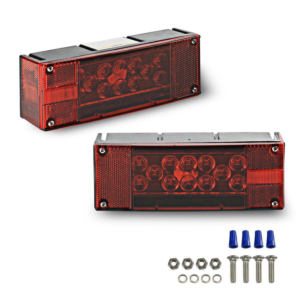 Wellmax LED Boat Trailer Lights, Submersible Marine Waterproof Tail Lights