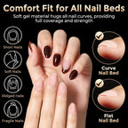 Luckyfairy Extra Short Almond Nail Tips 504pcs Soft Gel Short Nails 12 Size | Pre-Shaped Clear Press On Almond Nails, Half Matte Full Cover Short Nail Tips Acrylic, Natural Almond Shape, Nail Art DIY