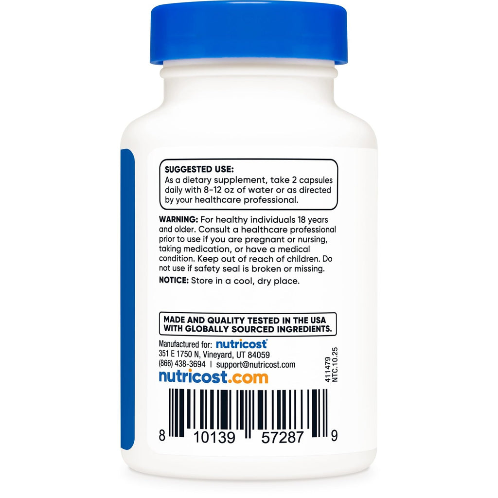 Nutricost Berberine HCl (1,200mg) 60 Capsules, 30 Servings | Gluten Free & GMO-Free