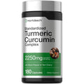 Horbäach Turmeric Curcumin Supplement | 180 Capsules | with Black Pepper & Tart Cherry | Non-GMO & Gluten Free