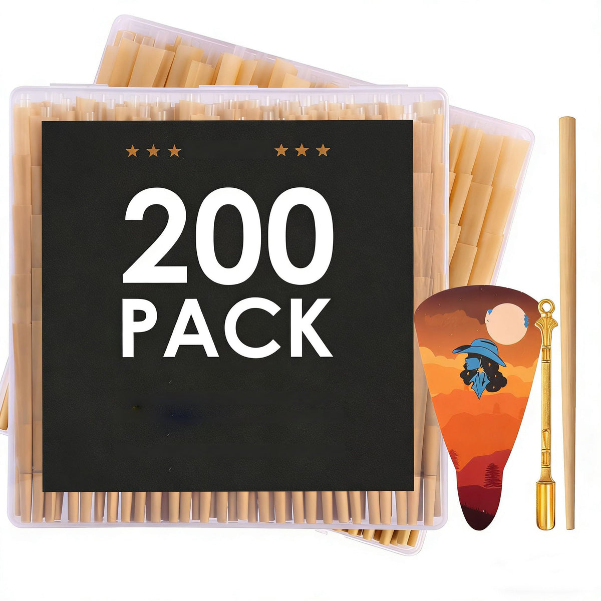 200 Cones Rolling Paper Natural Slow Burning Cones Rolling Paper 108mm King Size Rolling Papers Cones Rolling Papers