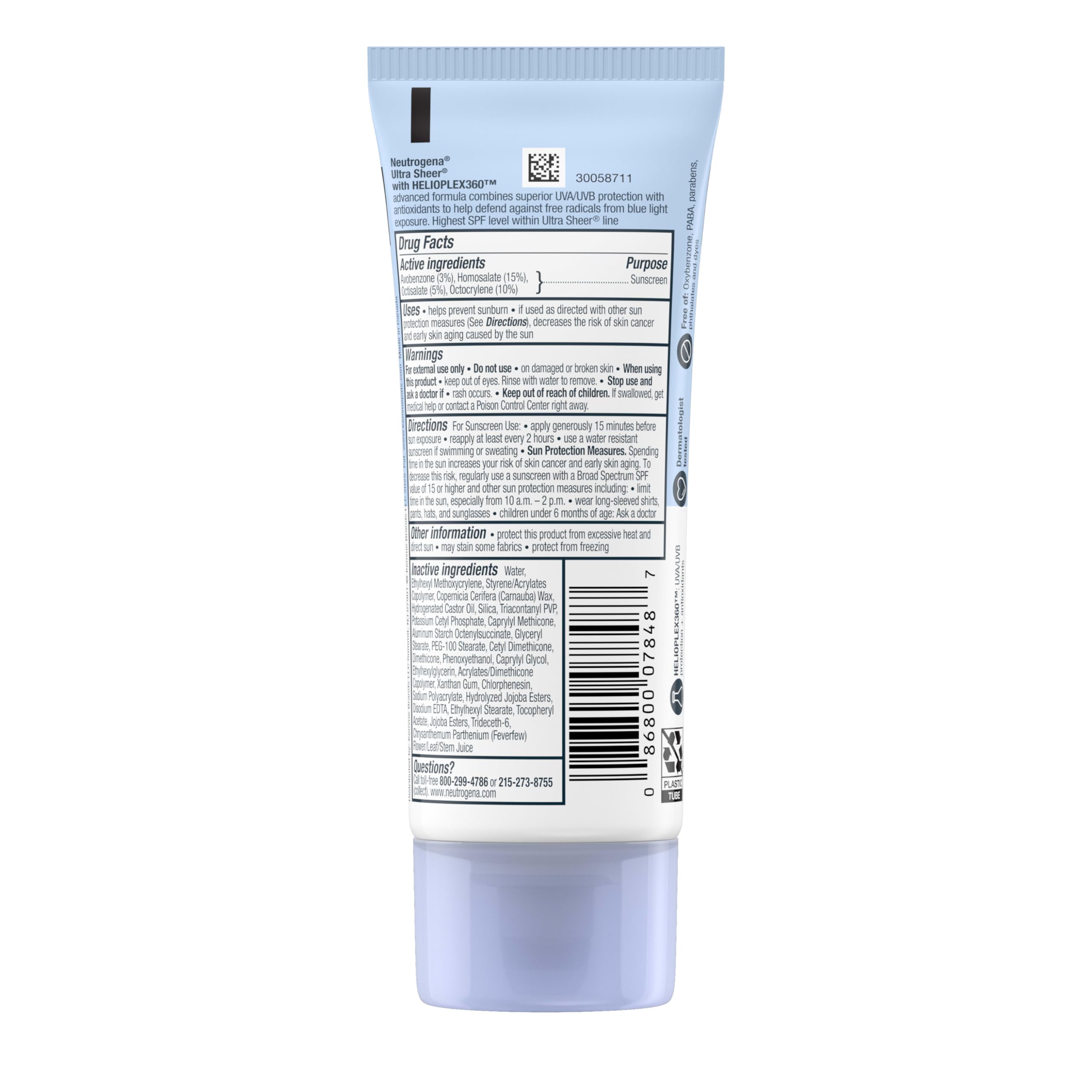 Buy now Neutrogena Ultra Sheer Dry-Touch Sunscreen Lotion, Max 100+ Broad Spectrum SPF 100 UVA/UVB Protection, Lightweight, Non-Greasy Sunscreen, Oxybenzone-Free, Antioxidant, Travel Size, 3 fl oz at indiglob india