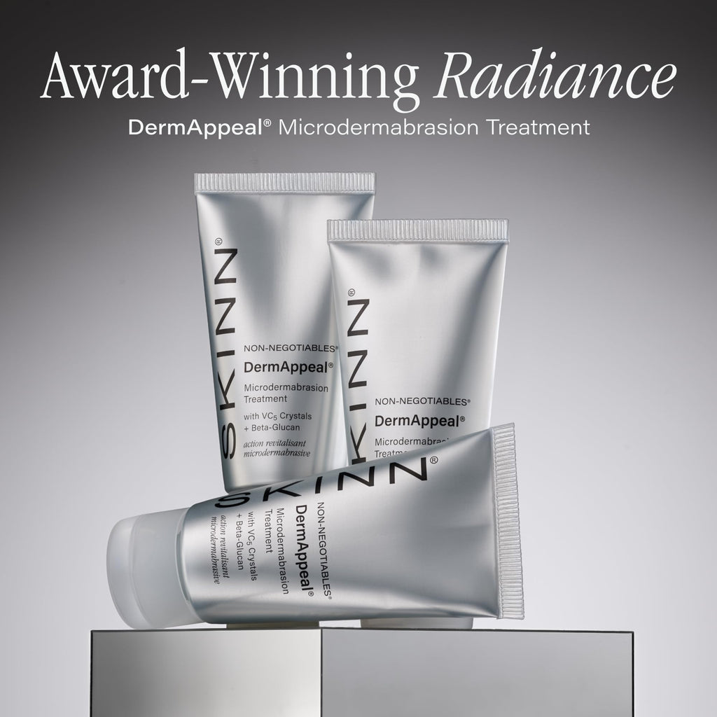 SKINN DermAppeal® Microdermabrasion Facial Scrub for Men & Women - 2oz | Anti-aging Exfoliating Scrub with Vitamin C & Fruit Enzymes - Brightens, Smooths Wrinkles & Dull Skin