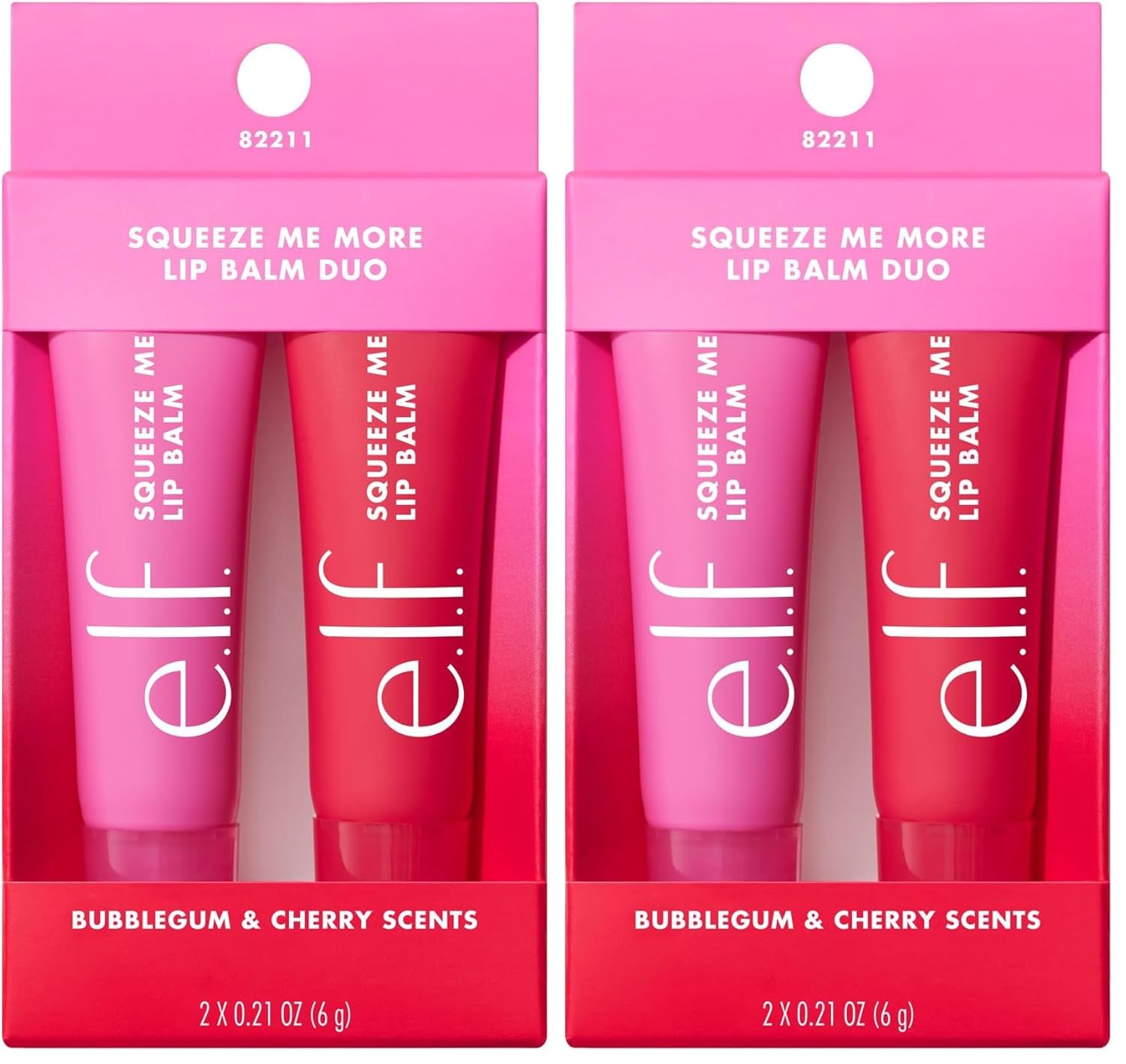 Buy now e.l.f. Squeeze Me More Lip Balm Duo, Moisturizing Balm For A Sheer Tint Of Color, Made With Hyaluronic Acid, Vegan & Cruelty-Free, Cherry & Bubblegum (Pack of 2) 1 Count (Pack of 2) Cherry Bubblegum at indiglob india