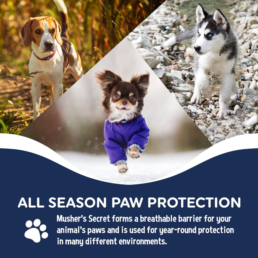 Buy now Musher’s Secret Dog Paw Wax 200g – Natural Paw Balm for Dogs with Vitamin E – Helps Protect Paws from Hot Pavement, Ice & Salt – Moisturizes Cracked Pads – Lick-Safe, Non-Toxic Dog Paw Protector at indiglob india